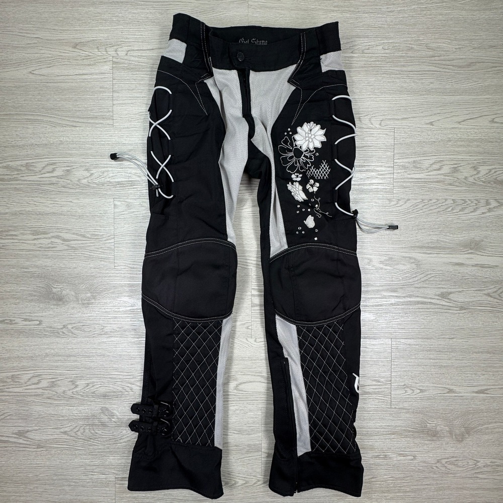 Scorpion EXO Get Stung Motorcycle Pants Women Small Black Armored Mesh Floral